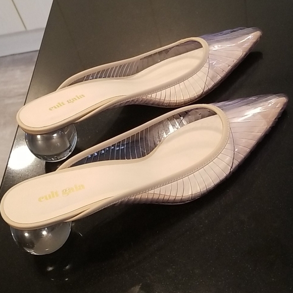Cult Gaia Silver and Cream Mules - Picture 10 of 16